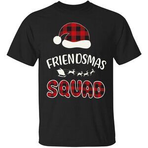 Friendsmas Squad Holiday T-Shirt | Santa Hat | Port & Company | XL NWOT Holiday